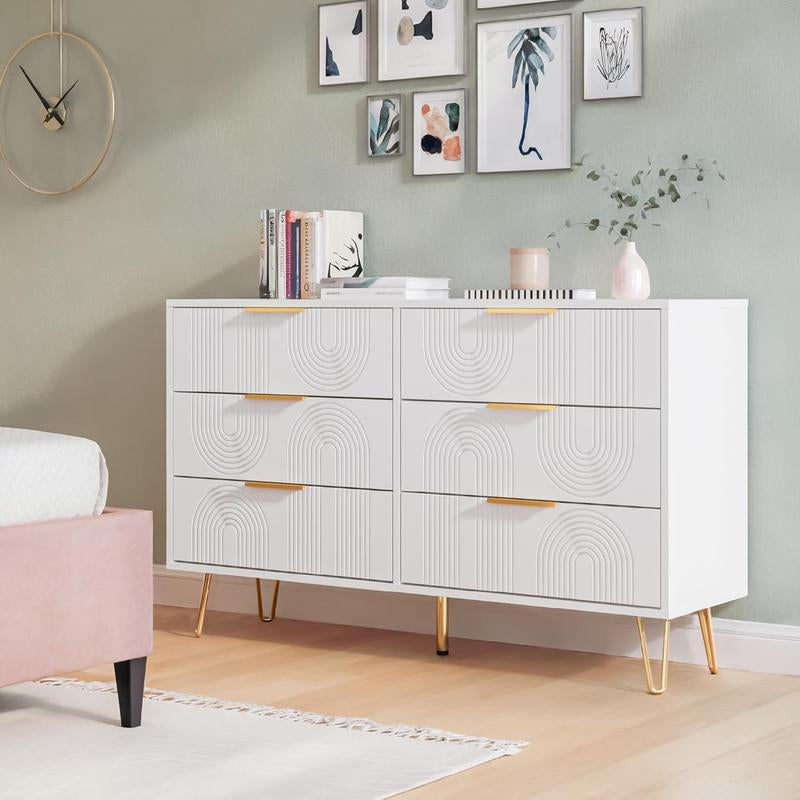 Multi Drawer Dresser, Nightstand, Wood Bedside Table, Modern End Cabinet, Large Side Furniture with Storage for Bedroom, Living Room, Hallway, Office