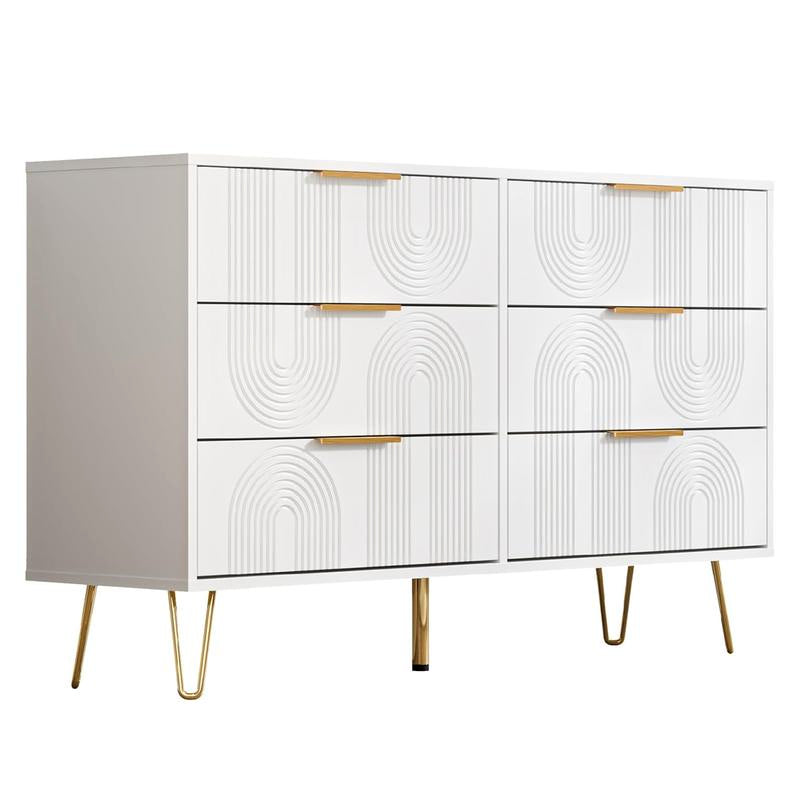 Multi Drawer Dresser, Nightstand, Wood Bedside Table, Modern End Cabinet, Large Side Furniture with Storage for Bedroom, Living Room, Hallway, Office