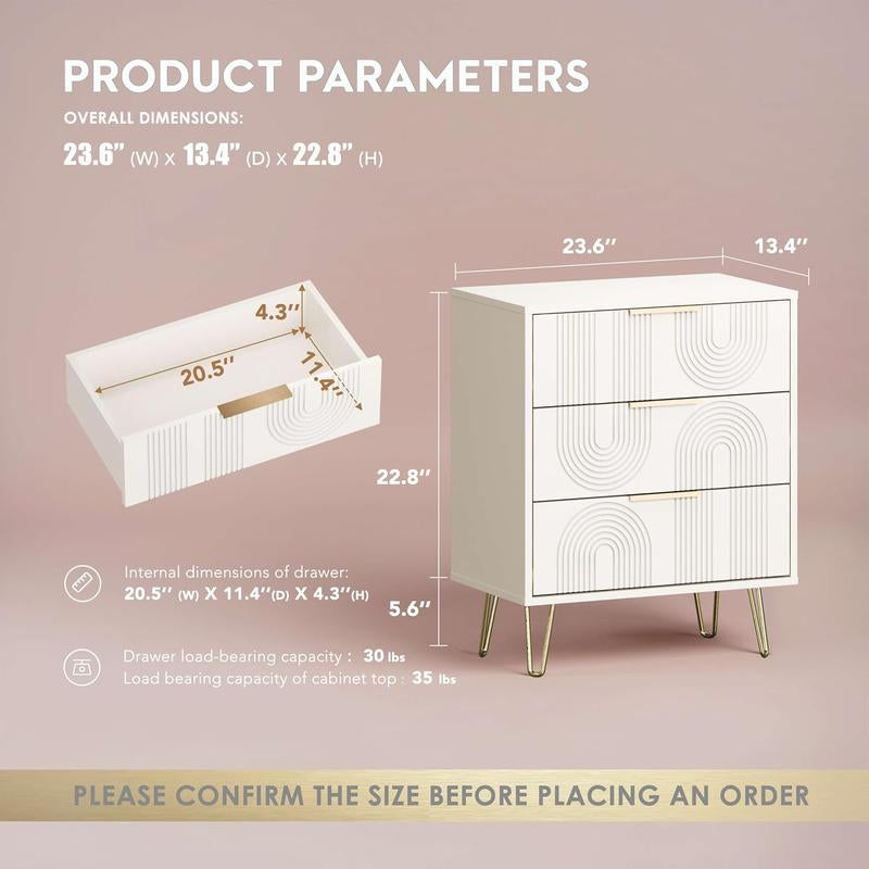 Multi Drawer Dresser, Nightstand, Wood Bedside Table, Modern End Cabinet, Large Side Furniture with Storage for Bedroom, Living Room, Hallway, Office