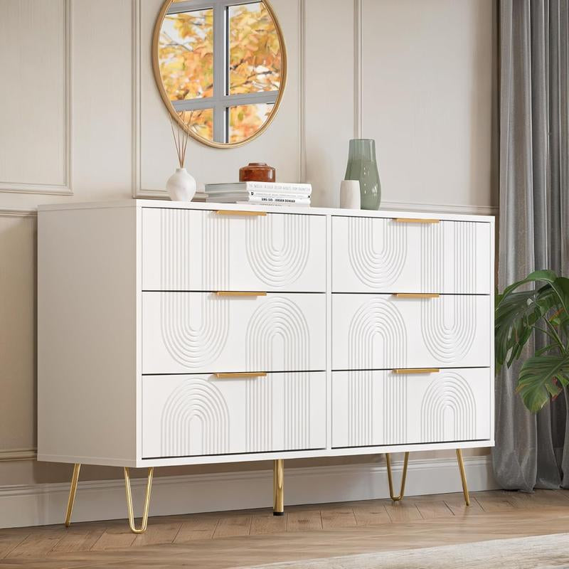 Multi Drawer Dresser, Nightstand, Wood Bedside Table, Modern End Cabinet, Large Side Furniture with Storage for Bedroom, Living Room, Hallway, Office