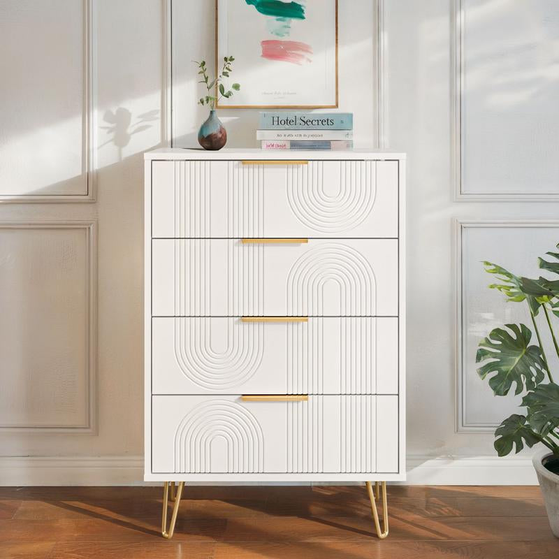 Multi Drawer Dresser, Nightstand, Wood Bedside Table, Modern End Cabinet, Large Side Furniture with Storage for Bedroom, Living Room, Hallway, Office