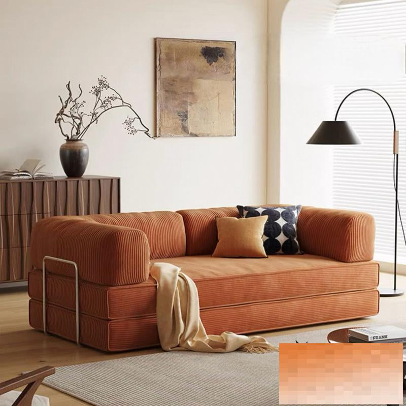 Compact 2-In-1 Convertible Corduroy Sofa Bed - Foldable Boneless Loveseat with Cloud-Like Comfort, Teddy Sofa Bed, No Assembly Required - Space-Saving Sleeper Couch for Living Room, Bedroom, or Apartment Cool Furniture Bedroom, Comfy Couch, Gorilla Sofa