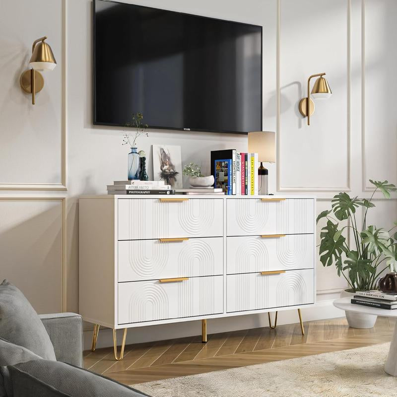 Multi Drawer Dresser, Nightstand, Wood Bedside Table, Modern End Cabinet, Large Side Furniture with Storage for Bedroom, Living Room, Hallway, Office
