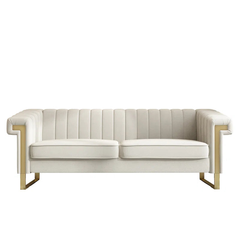 83.86'' Rolled Arm Chesterfield Sofa,Love Seat,Loveseat,Sofa Couch