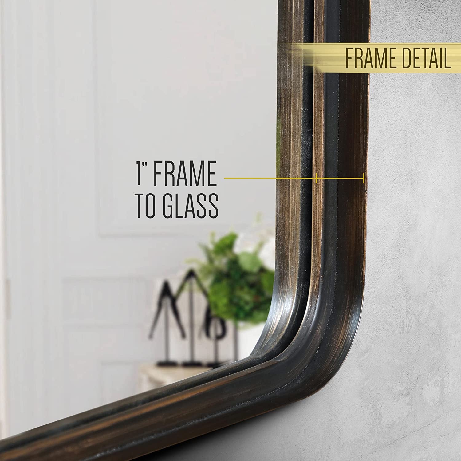 20X30 Inch Rectangle Oil Rubbed Bronze Mirror Deep Frame Mirror, Bathroom Mirror Oil Rubbed Bronze, Decorative Wall Mirror, Champagne Bronze Mirror, Framed Mirror for Bathroom Vanity