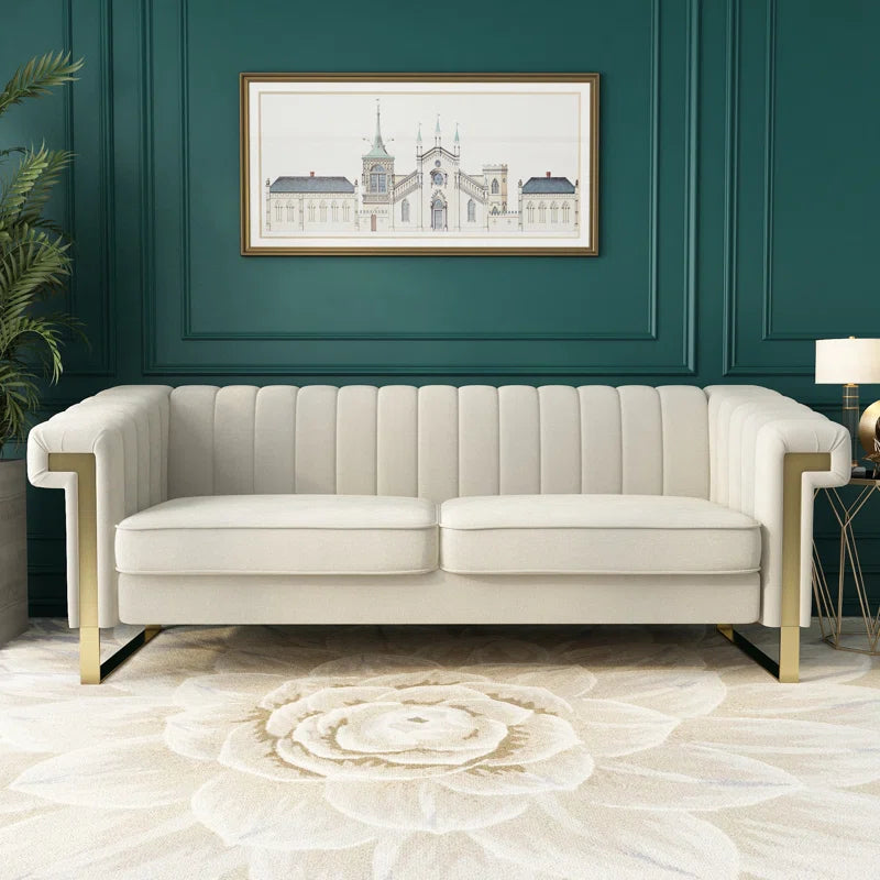 83.86'' Rolled Arm Chesterfield Sofa,Love Seat,Loveseat,Sofa Couch