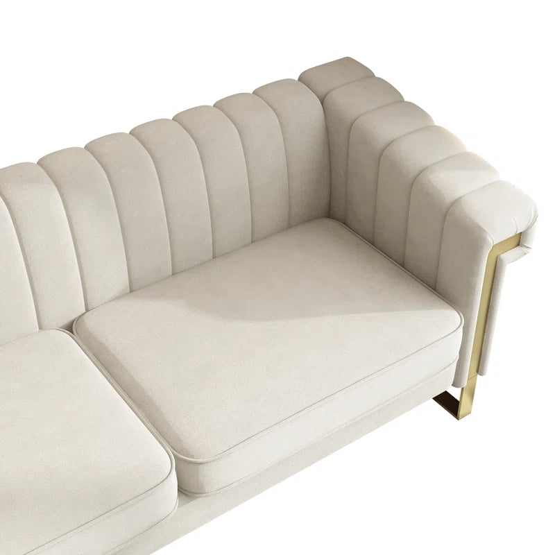 83.86'' Rolled Arm Chesterfield Sofa,Love Seat,Loveseat,Sofa Couch