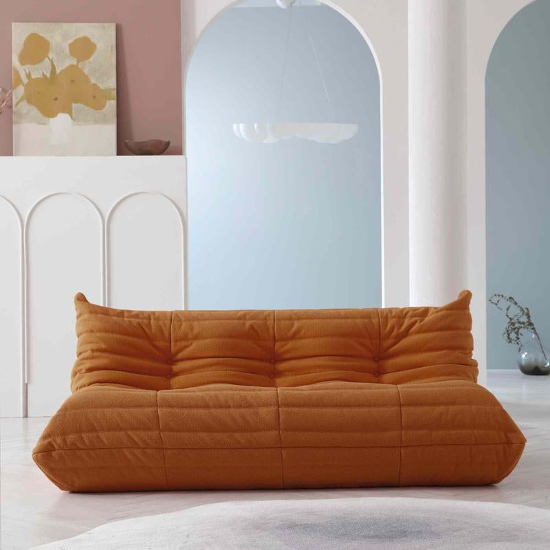 Lazy Togo Floor Sofa Three Seater Bean Bag with Fixed Arms for Modern Living Room Amazon Finds Corner Couch Soft White Beanbags Floorcouch Durable