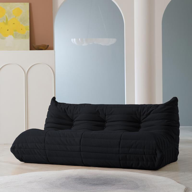 Lazy Togo Floor Sofa Three Seater Bean Bag with Fixed Arms for Modern Living Room Amazon Finds Corner Couch Soft White Beanbags Floorcouch Durable