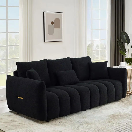 Cloud Sofa.82Modern Sofa Couchcomfy Deep Seat Teddy Cloud Sofa,Upholstered3Seater Boucle Couchoversized Loveseat for Living Room