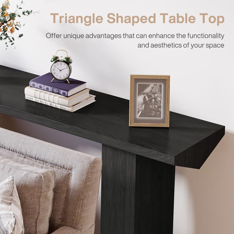 Tribesigns 63-Inch Long Entryway Console Table, Farmhouse Wooden Narrow Sofa Table behind Couch, Skinny Hallway Accent Table for Entrance, Foyer, Living Room (Dark Brown) Furniture Home