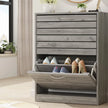 "FUFU&GAGA Stylish Modern Shoe Cabinet with 3 Flip Drawers - Perfect Entryway Storage Organizer (22.4”W X 9.4”D X 29.5”H) - Available in 2 Chic Colors!"