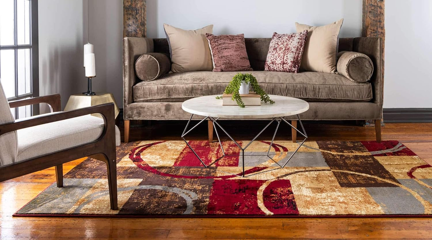 Barista Collection Area Rug - Kouillou (4' 1" X 6' 1" Rectangle, Multi/ Brown)