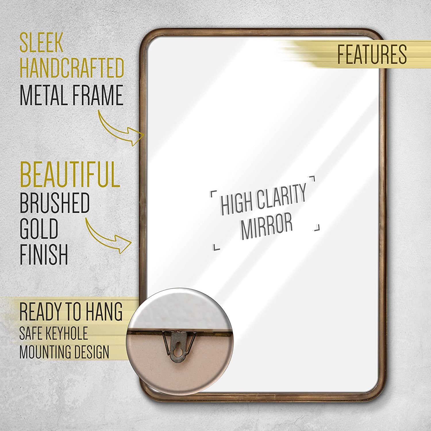 20X30 Inch Rectangle Oil Rubbed Bronze Mirror Deep Frame Mirror, Bathroom Mirror Oil Rubbed Bronze, Decorative Wall Mirror, Champagne Bronze Mirror, Framed Mirror for Bathroom Vanity