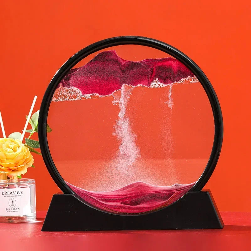 "Mesmerizing 3D Moving Sand Art Picture - Quicksand Craft Hourglass Deep Sea Sandscape - Elegant Home Decor Gift"