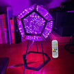 "Enchanting Infinite Twelve-Sided Night Light - Colorful Desktop Art & Decor!"