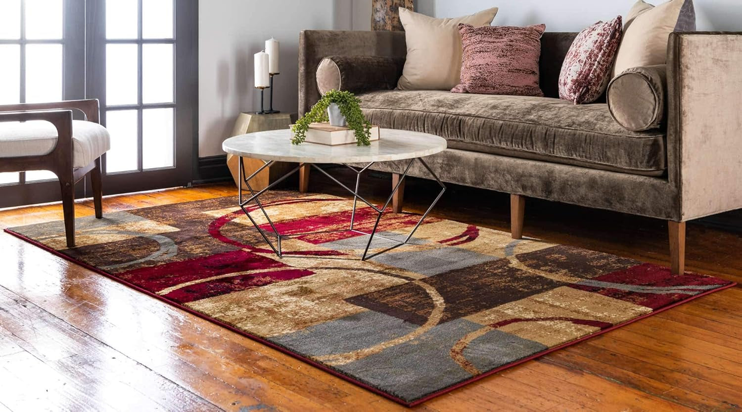 Barista Collection Area Rug - Kouillou (4' 1" X 6' 1" Rectangle, Multi/ Brown)