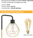 Industrial USB Desk Lamp, Edison Desk Lamp Gold Metal Cage Table Lamp with 2 USB Ports and 1 AC Outlet Vintage Bedside Nightstand Lamp for Bedroom, Living Room, Office (Gold)