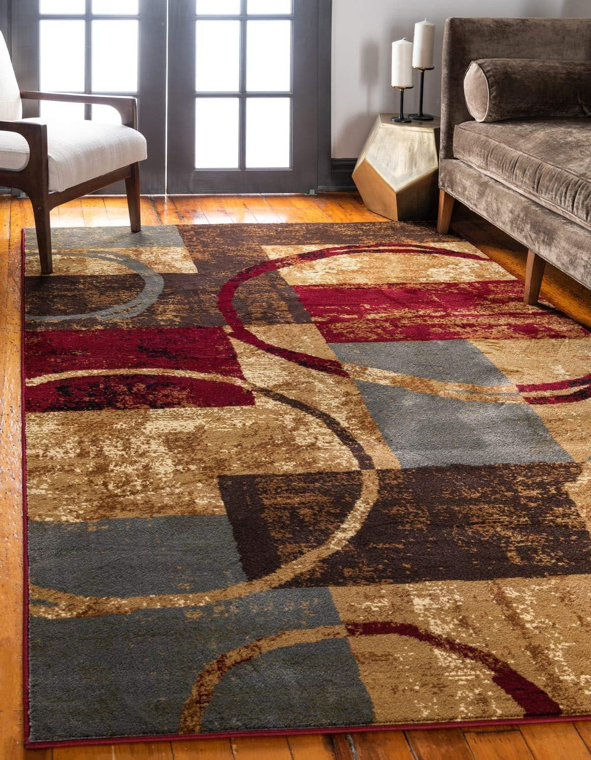 Barista Collection Area Rug - Kouillou (4' 1" X 6' 1" Rectangle, Multi/ Brown)