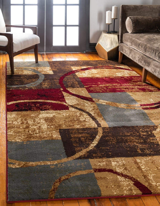 Barista Collection Area Rug - Kouillou (4' 1" X 6' 1" Rectangle, Multi/ Brown)