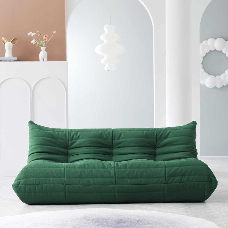 Lazy Togo Floor Sofa Three Seater Bean Bag with Fixed Arms for Modern Living Room Amazon Finds Corner Couch Soft White Beanbags Floorcouch Durable