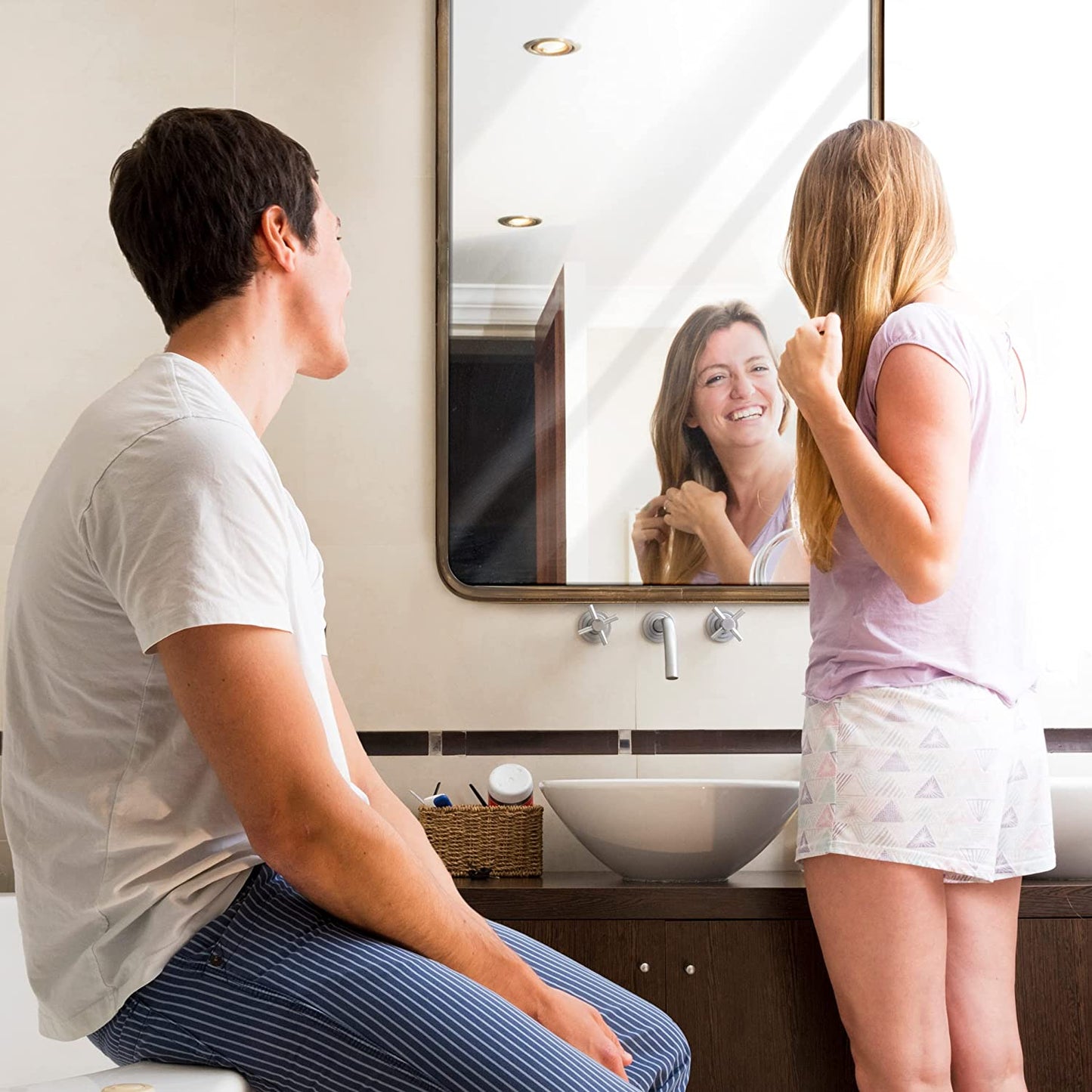 20X30 Inch Rectangle Oil Rubbed Bronze Mirror Deep Frame Mirror, Bathroom Mirror Oil Rubbed Bronze, Decorative Wall Mirror, Champagne Bronze Mirror, Framed Mirror for Bathroom Vanity