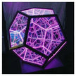 "Enchanting Infinite Twelve-Sided Night Light - Colorful Desktop Art & Decor!"