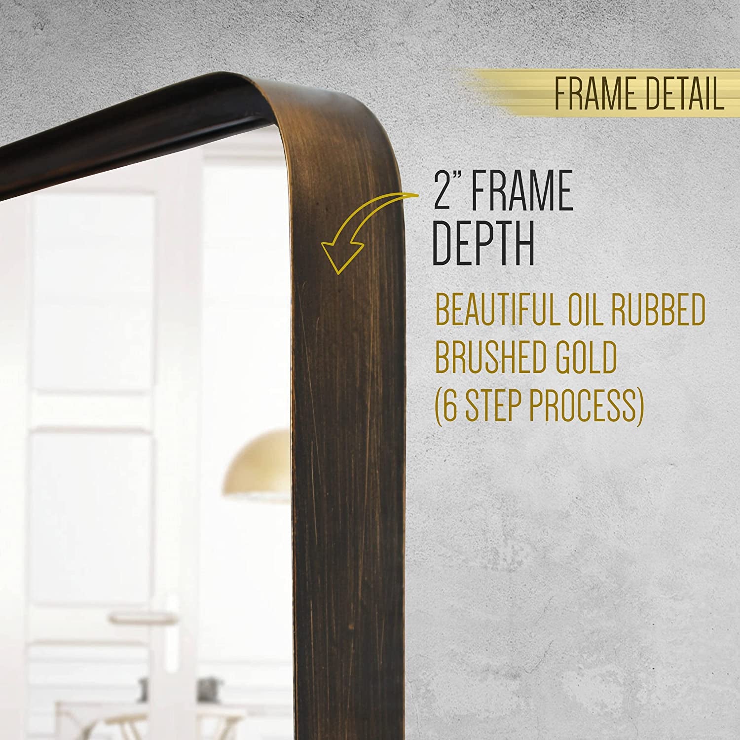 20X30 Inch Rectangle Oil Rubbed Bronze Mirror Deep Frame Mirror, Bathroom Mirror Oil Rubbed Bronze, Decorative Wall Mirror, Champagne Bronze Mirror, Framed Mirror for Bathroom Vanity