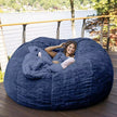 "Ultimate 7-Foot Furry Bean Bag Chair - Machine Washable Giant Lounger for Cozy Comfort!"