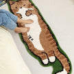 "Adorable Cartoon Cat Tufted Rug - Soft, Non-Slip Polyester for Cozy Bedroom & Living Room Decor!"